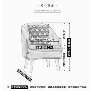 Sofa Chair Single Reclining Armchair Modern Lazy Chair - Image 6